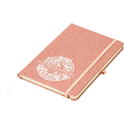 Altitude Sparkle A5 Hard Cover Notebook Rose Gold Branded
